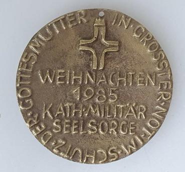 Preview: Medaille Weihnachten 1985 Katholische Militärseelsorge, Bronzeguss