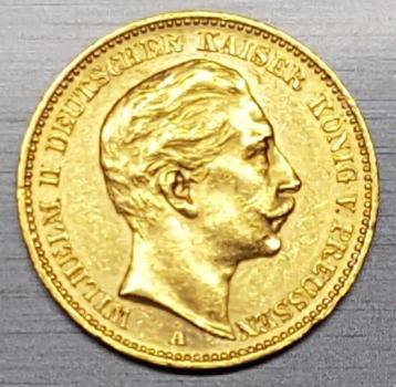 20 Mark "Wilhelm II", Reichsgold, Goldmark 1903, Deutsches Reich, 900er Gold, Berlin