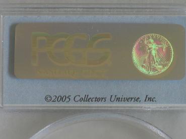 25 $ Dollar "Gold Eagle" First Strike, USA 2005, 1/2 oz Feingold, MS69, PCGS 89978