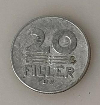 20 Filler, Ungarn, Kursmünze aus dem Jahr 1976