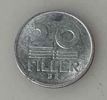 20 Filler, Ungarn, Kursmünze aus dem Jahr 1985