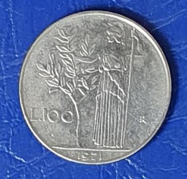Preview: 100 Lire, Italien, Kursmünze aus dem Jahr 1971