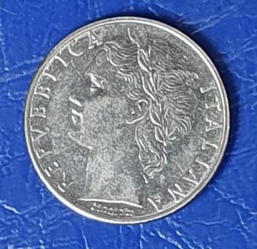 100 Lire, Italien, Kursmünze aus dem Jahr 1976
