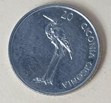 Preview: 20 Tolarjev, Slowenien, Kursmünze aus dem Jahr 2004