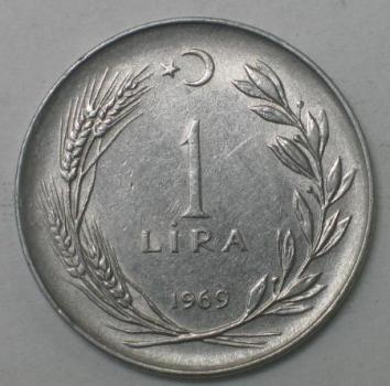 1 Lira 1969, Türkei