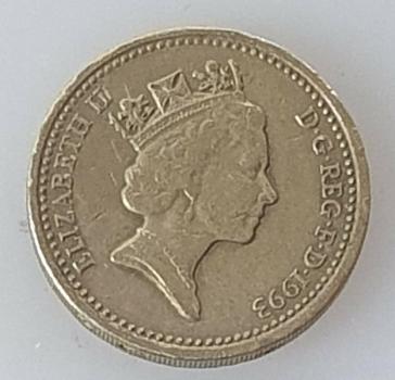 1 Pfund (One Pound) 1993 -Elisabeth II-, Großbritannien