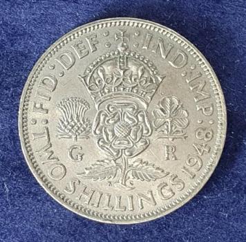 Preview: 2 Shillings Georg VI 1948, Großbritannien, Two Shillings (Florin)