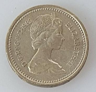 1 Pfund (One Pound) 1983 -Elisabeth II-, Großbritannien
