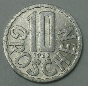 10 Groschen 1962, Österreich