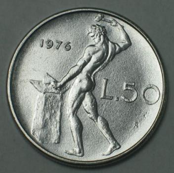 50 Lire 1976, Italien