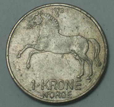 1 Krone -Olav V.- 1972, Norwegen