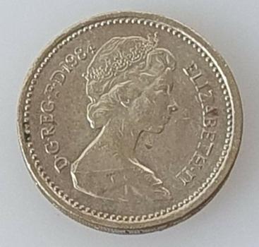 1 Pfund (One Pound) 1984 "Lauch" -Elisabeth II-, Großbritannien