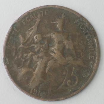 5 Centimes 1917, Frankreich