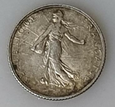 1 Franc 1917 Marianne, Frankreich, 835er Silbermünze