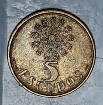 5 Escudos 1986, Portugal