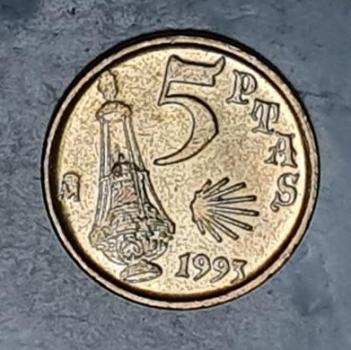 5 Pesetas 1993 Heiliges Jakobsjahr, Spanien