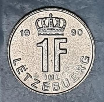 1 Franc 1990 Jean Grand Duc, Luxemburg