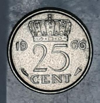 25 Cent 1966 Königin Juliana, Niederlande