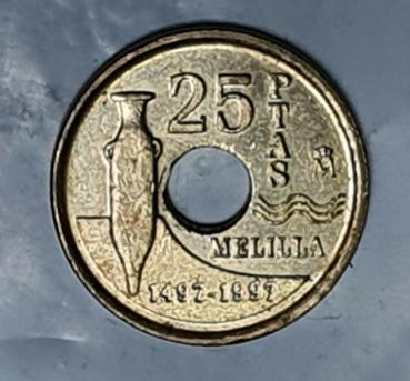 25 Peseten 1997, Melilla, Spanien