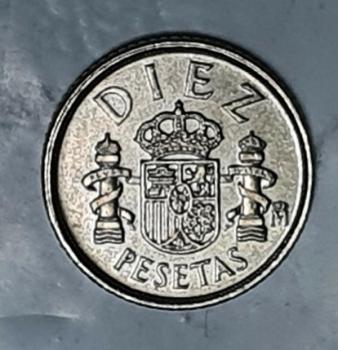 10 Peseten 1984, Diez Pesetas König Juan Carlos I, Spanien