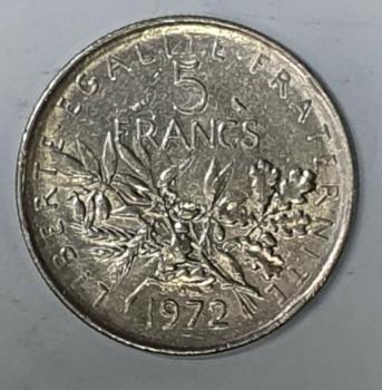 5 Francs 1972, Semeuse, Frankreich