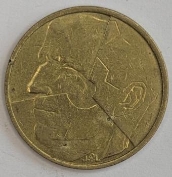 5 Francs 1986, Baudouin I, Belgien