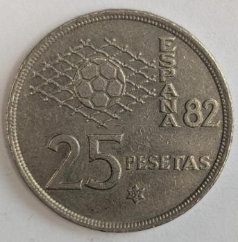 25 Pesetas 1980, König Juan Carlos I, Spanien