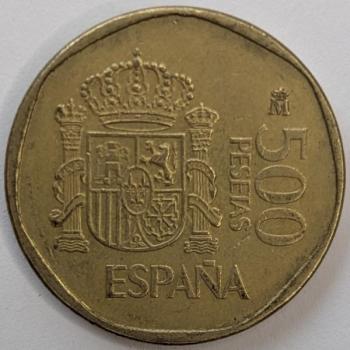 500 Peseten 1989, König Juan Carlos I und Sofia, Spanien