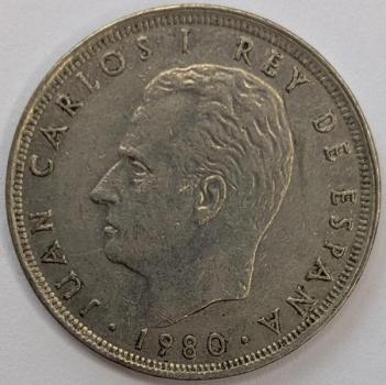 Preview: 25 Pesetas 1980, Fussball WM 1982 Spanien, Spanien