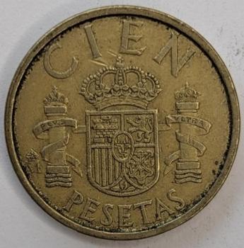 100 Pesetas 1986, König Juan Carlos I, Spanien