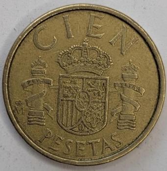 100 Pesetas1986, König Juan Carlos I, Spanien