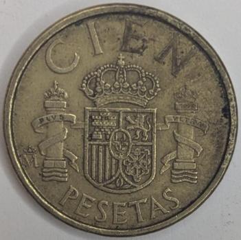 100 Peseten 1985, König Juan Carlos I, Spanien