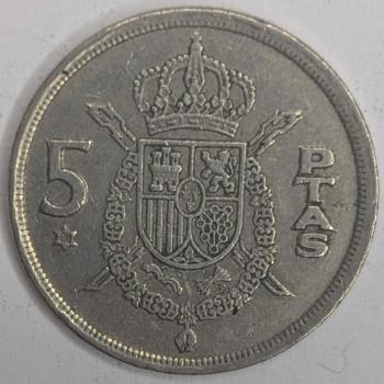 5 Pesetas 1975, König Juan Carlos I, Spanien
