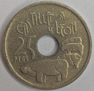 25 Peseten 1995, Kastilien und Leon, Spanien