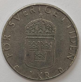 1 Krone 1988, König Carl Gustaf XVI, Schweden