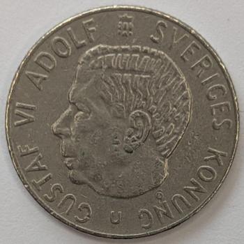 Preview: 1 Krone 1969, König Gustaf VI. Adolf, Schweden