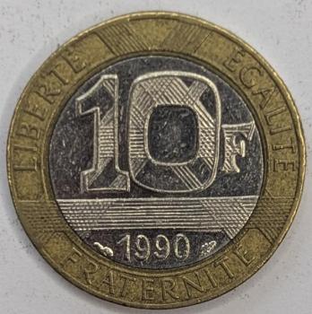 10 Francs 1990, Frankreich