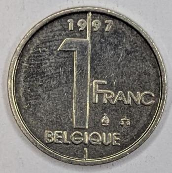 1 Franc 1997, Legende in französisch"Belgique", König Albert II., Belgien