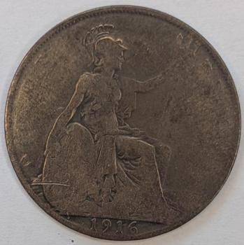 1/2 Penny 1916, König Georg V. , Großbritannien