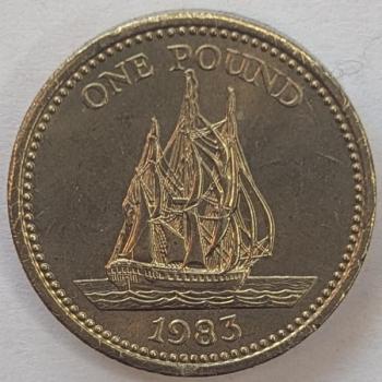 1 Pound 1983, Königin Elizabeth II., Guernsey