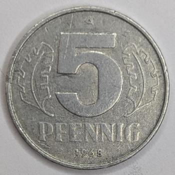 5 Pfenning 1968, DDR