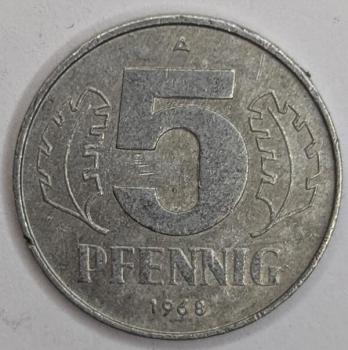 5 Pfenning 1968, DDR