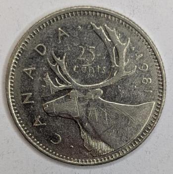 25 Cent 1981, Königin Elizabeth II., Kanada