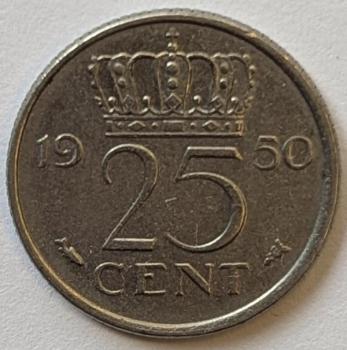 25 Cent 1950, Königin Juliana, Niederlande