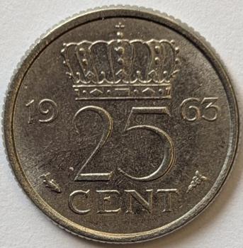 25 Cent 1963, Königin Juliana, Niederlande