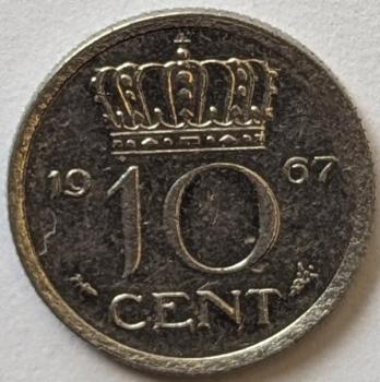 10 Cent 1967, Königin Juliana, Niederlande