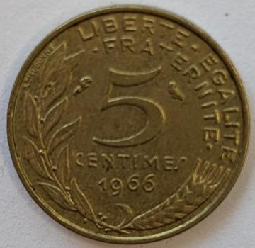 5 Centimes 1966, Frankreich