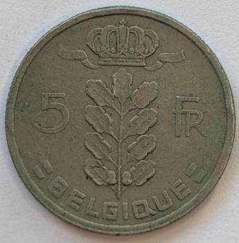 5 Franc 1949, Legende in französisch"Belgique", Belgien