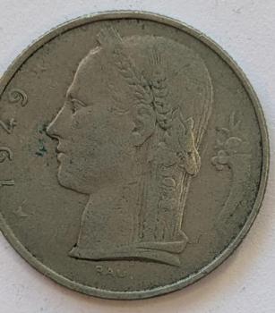 Preview: 5 Franc 1949, Legende in französisch"Belgique", Belgien