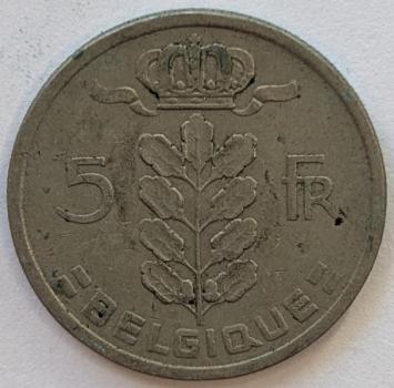 5 Franc 1949, Legende in französisch"Belgique", Belgien